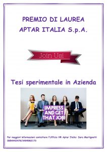 Poster Premio di Laurea Aptar Italia