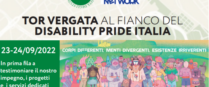 Disability Pride Italia 2022: l’Università “Tor Vergata” in prima linea – Venerdì 23 e Sabato 24 settembre