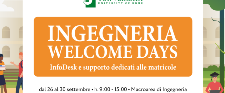 S.O.S matricole, Ingegneria Welcome Days – InfoDesk dal 26 al 30 settembre